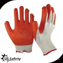 SRSAFETY 10G gestrickte Polycotton Liner beschichtete rote Latex Handschuhe